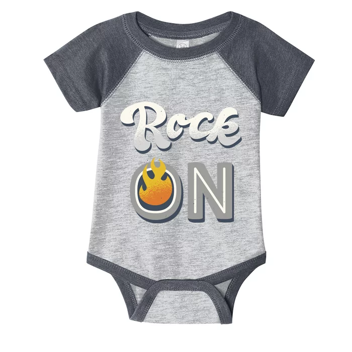 Rock On Flame Infant Baby Jersey Bodysuit