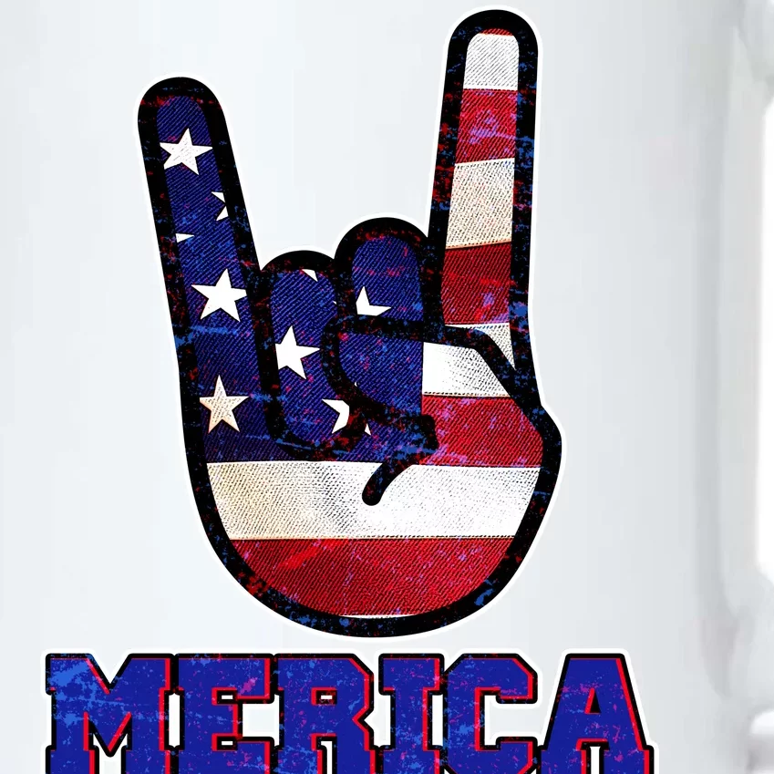 Rock On Merica Black Color Changing Mug