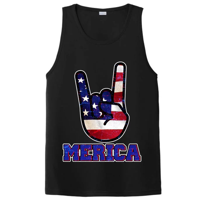 Rock On Merica Performance Tank