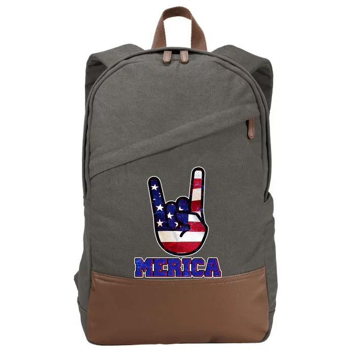 Rock On Merica Cotton Canvas Backpack