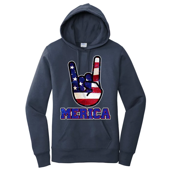 Rock On Merica Women's Pullover Hoodie