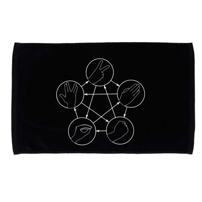 Rock Paper Scissors Lizard Spock Microfiber Hand Towel