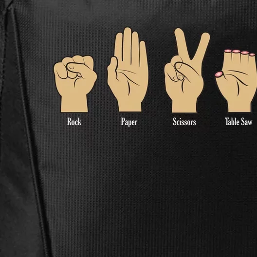 Rock Paper Scissors Table Saw City Backpack