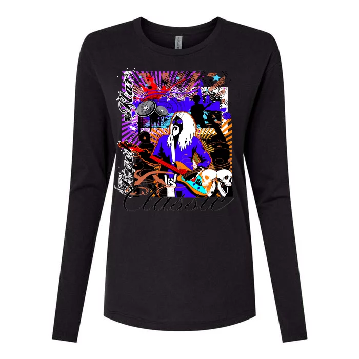 Rock Star Classic Womens Cotton Relaxed Long Sleeve T-Shirt