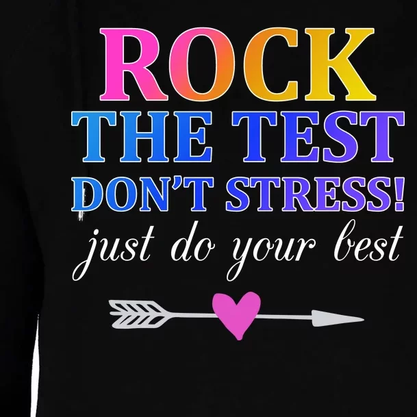 Rock The Test Womens Funnel Neck Pullover Hood