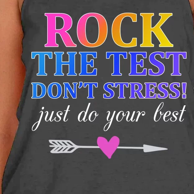 Rock The Test Women's Knotted Racerback Tank