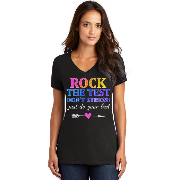 Rock The Test Women's V-Neck T-Shirt