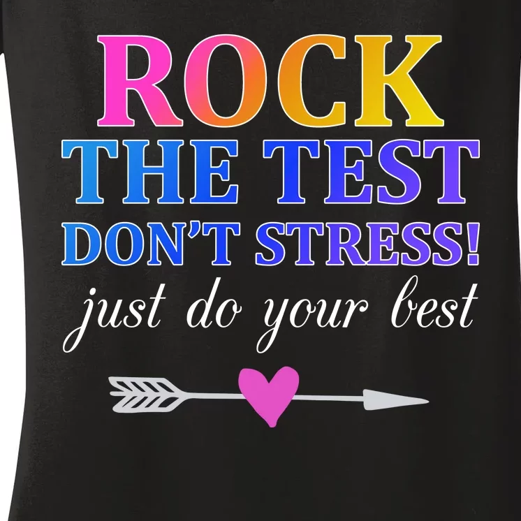 Rock The Test Women's V-Neck T-Shirt