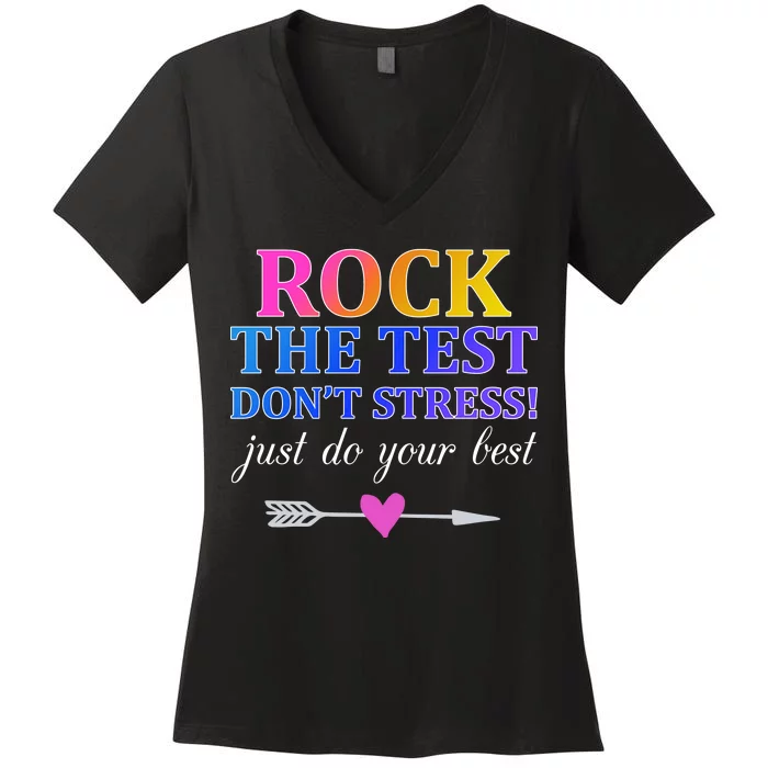 Rock The Test Women's V-Neck T-Shirt