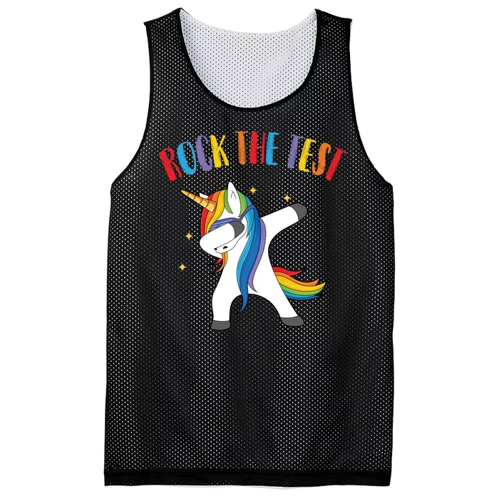 Rock The Test Dabbing Unicorn Mesh Reversible Basketball Jersey Tank