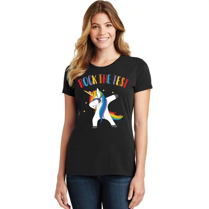 Rock The Test Dabbing Unicorn Women's T-Shirt