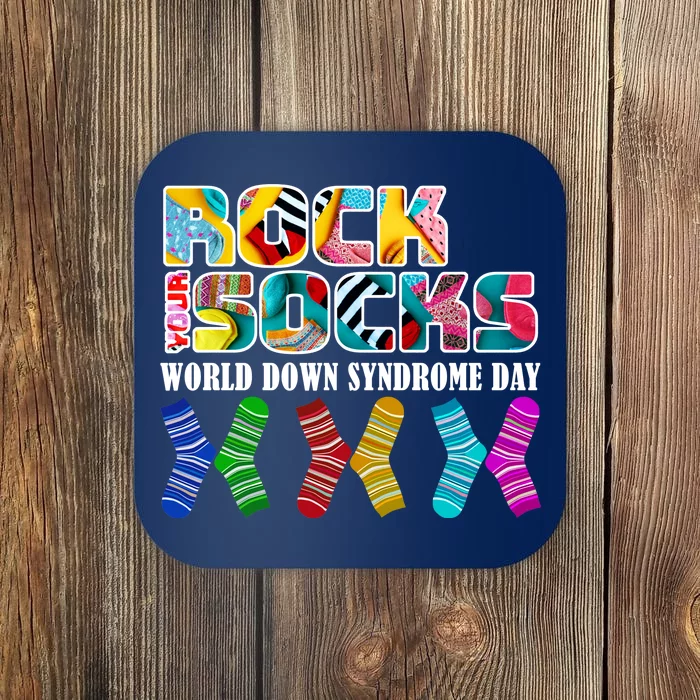 Rock Your Socks For World Down Syndrome Day Coaster