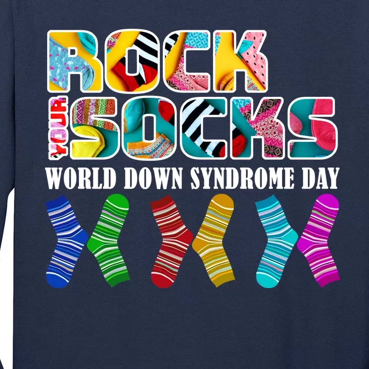 Rock Your Socks For World Down Syndrome Day Tall Long Sleeve T-Shirt