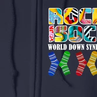 Rock Your Socks For World Down Syndrome Day Full Zip Hoodie