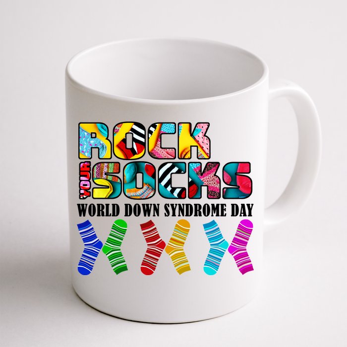 Rock Your Socks For World Down Syndrome Day Front & Back Coffee Mug