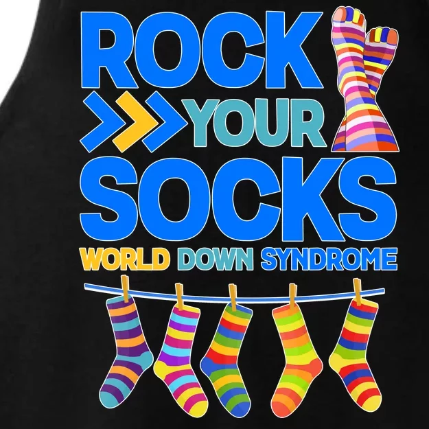 Rock Your Socks World Down Syndrome Awareness Day Ladies Tri-Blend Wicking Tank