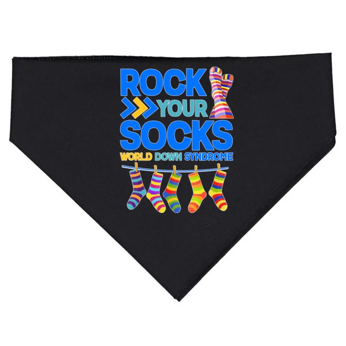 Rock Your Socks World Down Syndrome Awareness Day USA-Made Doggie Bandana