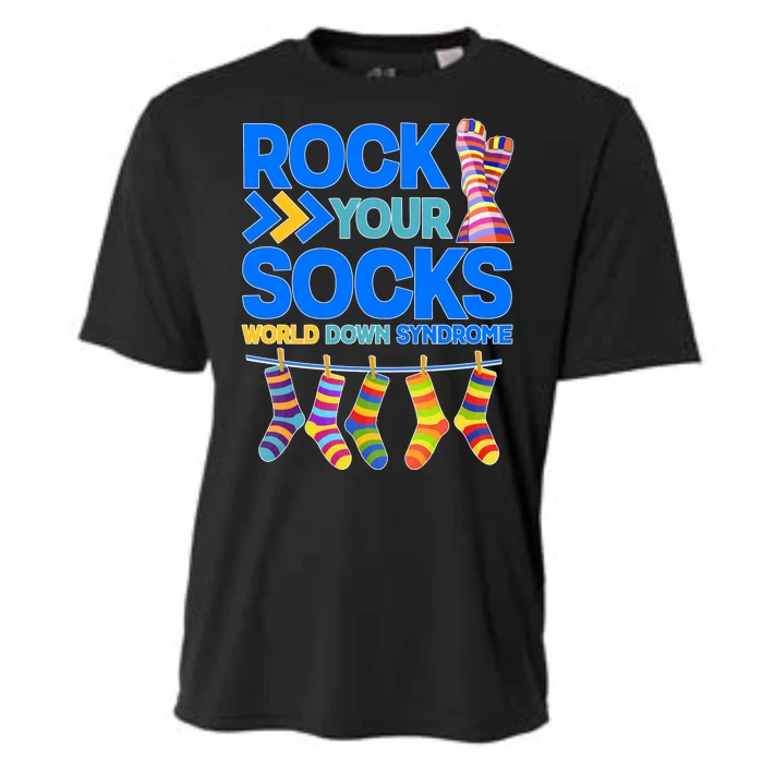 Rock Your Socks World Down Syndrome Awareness Day Cooling Performance Crew T-Shirt