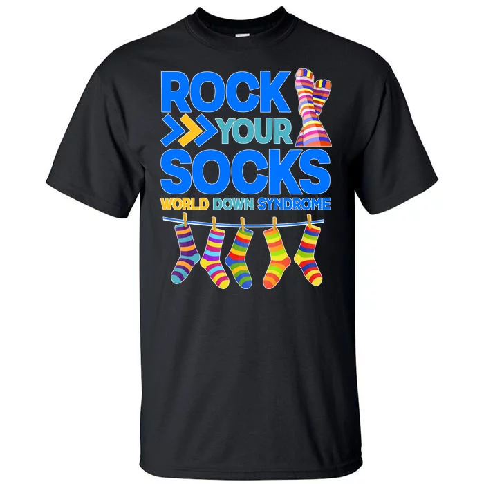 Rock Your Socks World Down Syndrome Awareness Day Tall T-Shirt