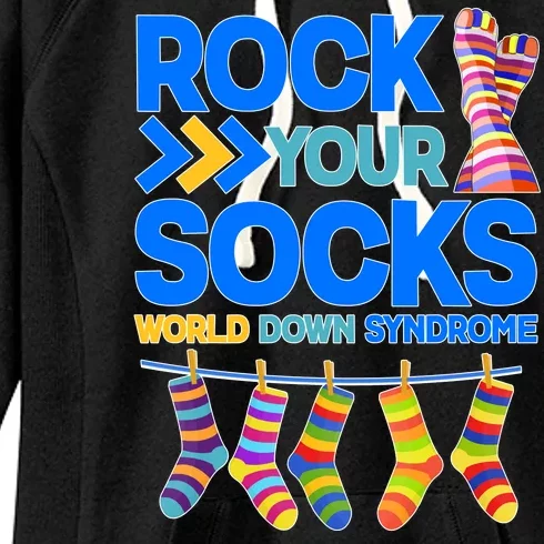 Rock Your Socks World Down Syndrome Awareness Day Women's Fleece Hoodie