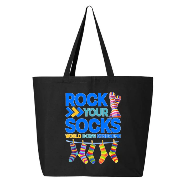 Rock Your Socks World Down Syndrome Awareness Day 25L Jumbo Tote