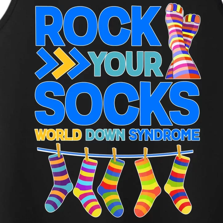 Rock Your Socks World Down Syndrome Awareness Day Performance Tank