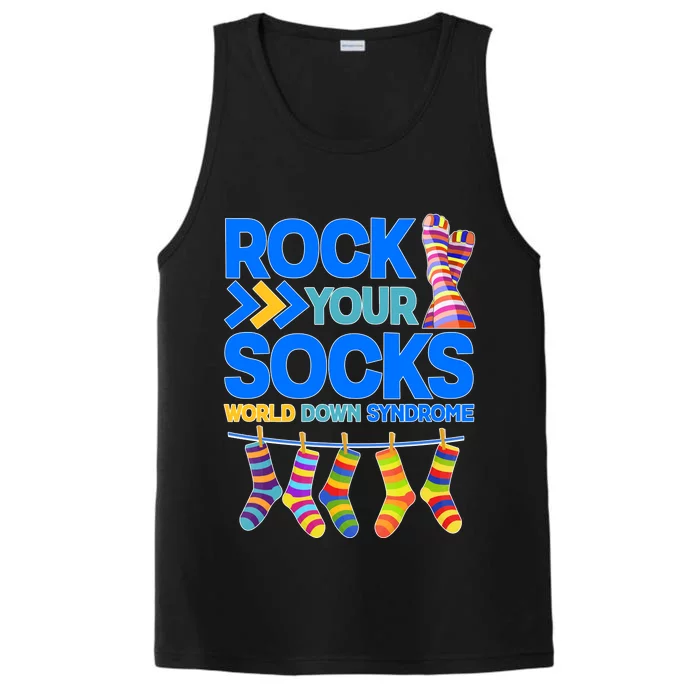 Rock Your Socks World Down Syndrome Awareness Day Performance Tank