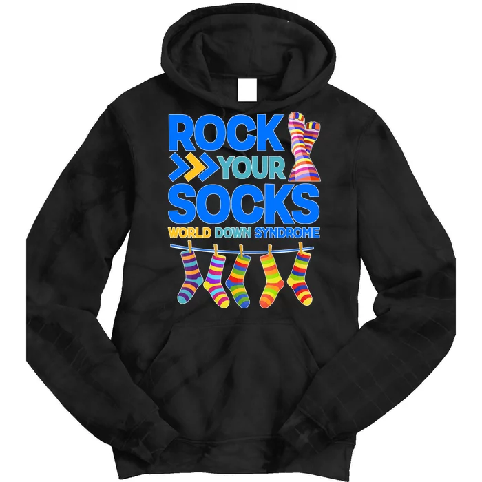 Rock Your Socks World Down Syndrome Awareness Day Tie Dye Hoodie