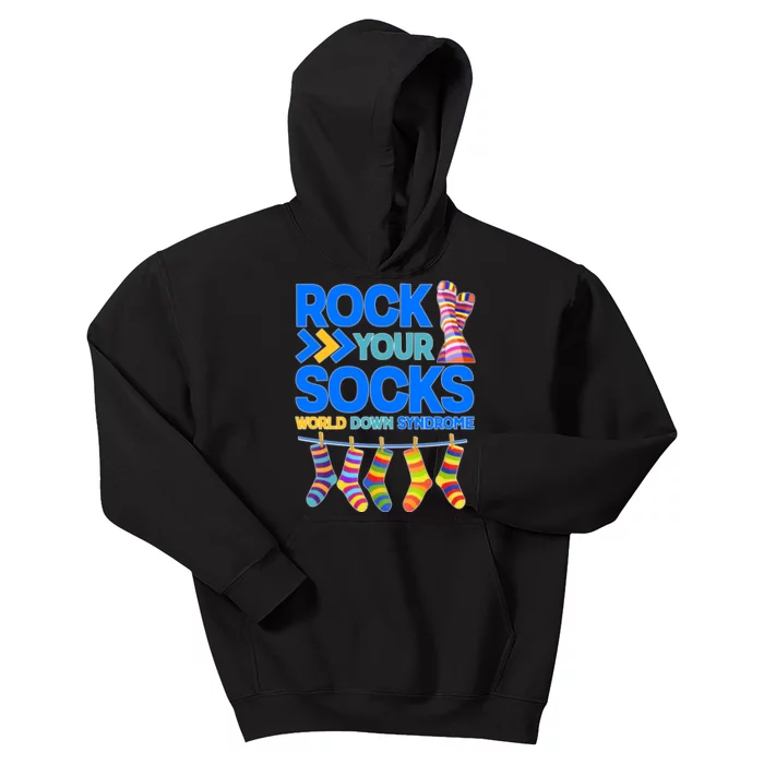 Rock Your Socks World Down Syndrome Awareness Day Kids Hoodie