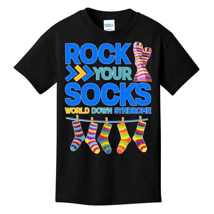 Rock Your Socks World Down Syndrome Awareness Day Kids T-Shirt