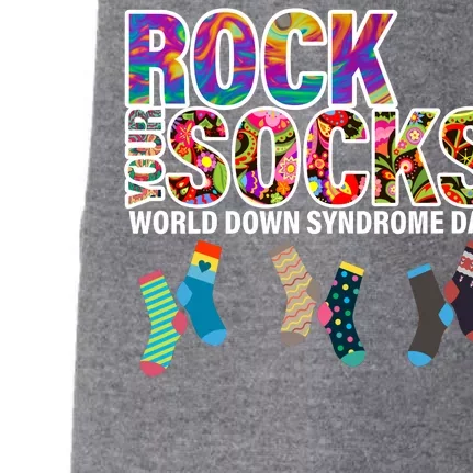 Rock Your Socks World Down Syndrome Day Doggie 3-End Fleece Hoodie