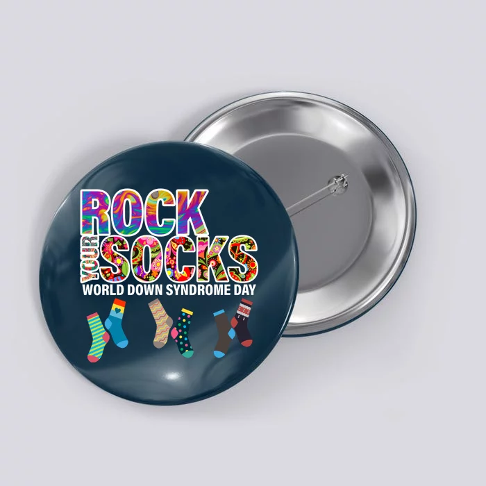 Rock Your Socks World Down Syndrome Day Button