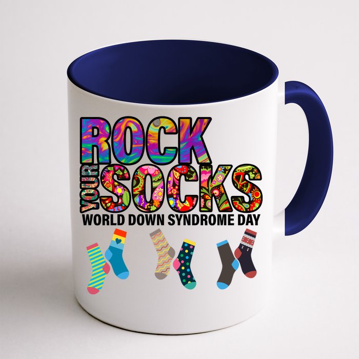 Rock Your Socks World Down Syndrome Day Front & Back Coffee Mug