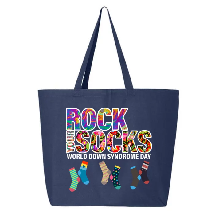 Rock Your Socks World Down Syndrome Day 25L Jumbo Tote