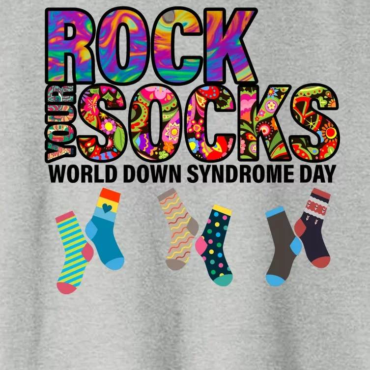 Rock Your Socks World Down Syndrome Day Women's Crop Top Tee