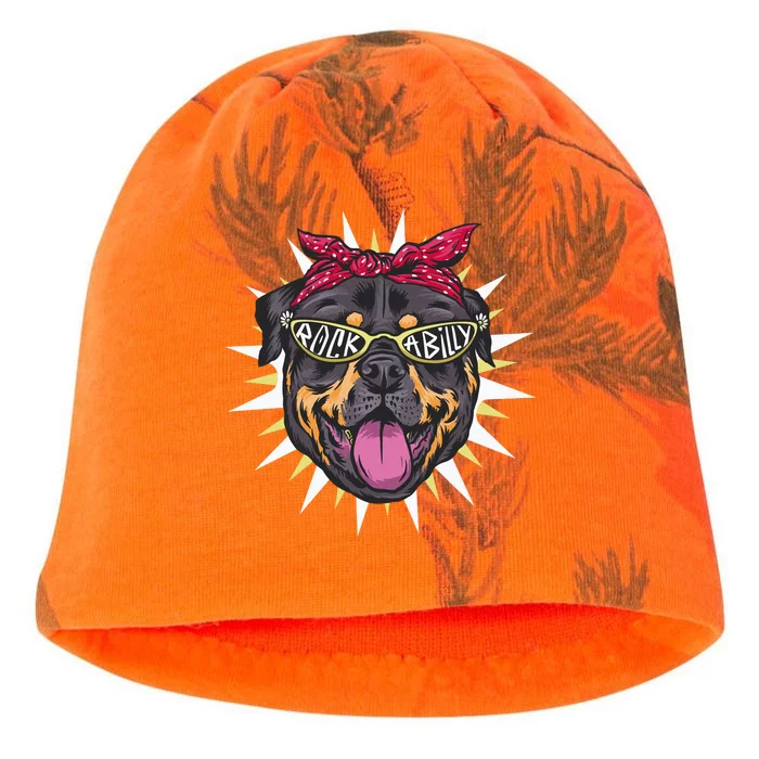 Rockabilly Rottweiler Dog Kati - Camo Knit Beanie