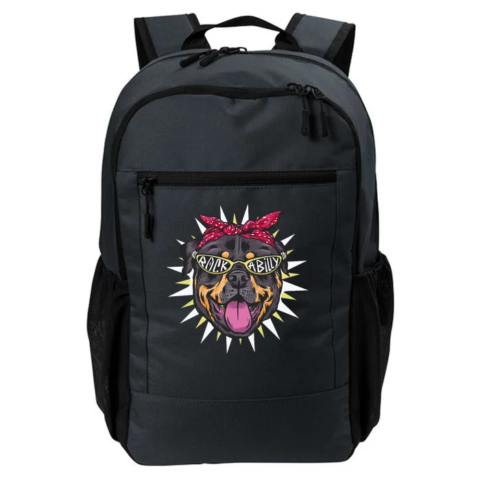 Rockabilly Rottweiler Dog Daily Commute Backpack