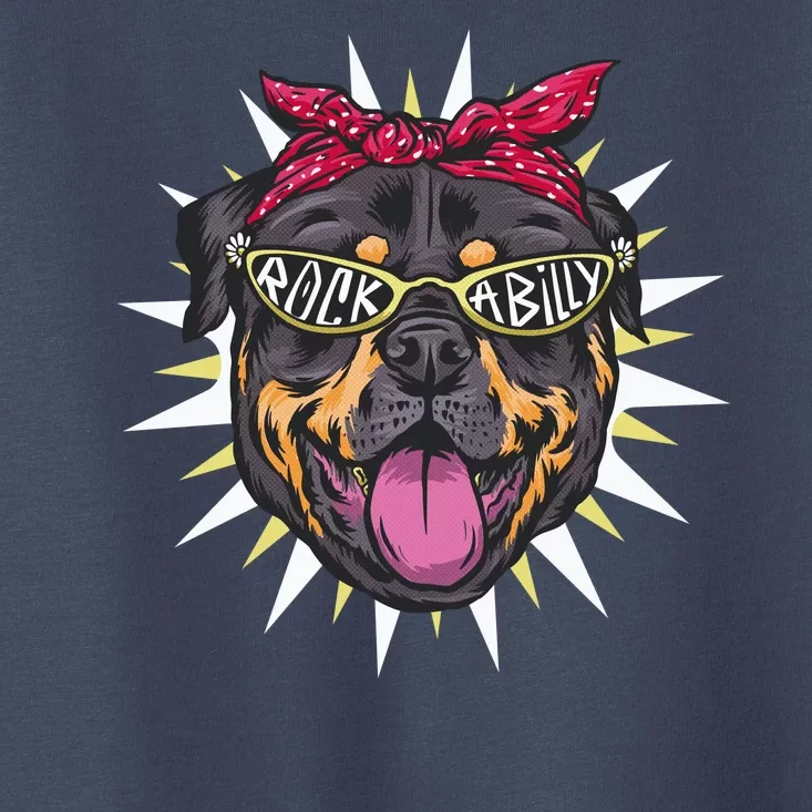 Rockabilly Rottweiler Dog Toddler T-Shirt