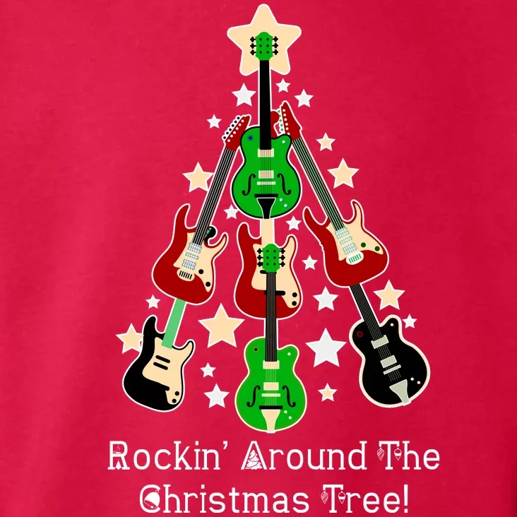 Rockin' Around the Christmas Tree Funny Guitar Toddler Hoodie