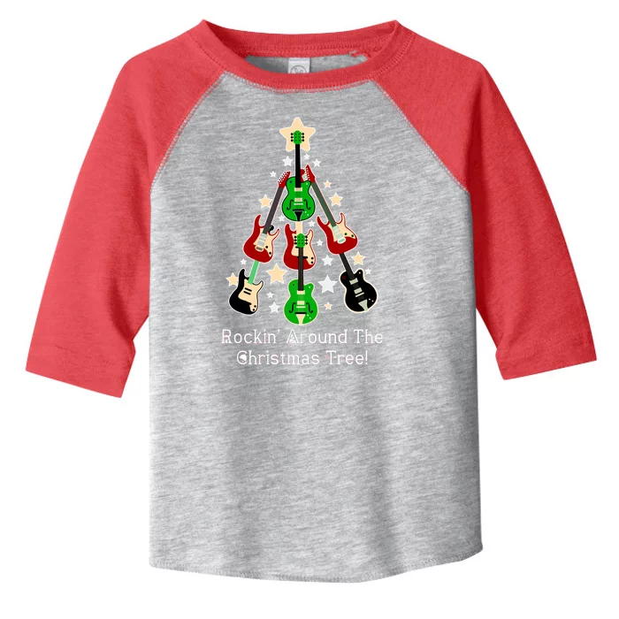 Rockin' Around the Christmas Tree Funny Guitar Toddler Fine Jersey T-Shirt