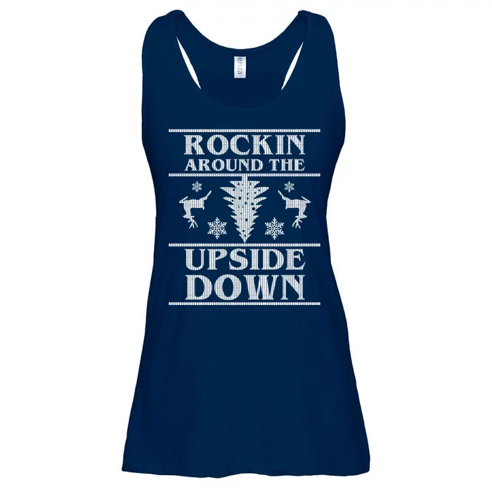 Rockin Around The Upside Down Ugly Christmas Ladies Essential Flowy Tank