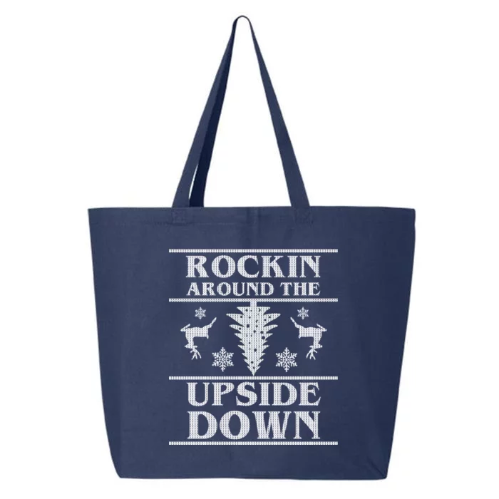 Rockin Around The Upside Down Ugly Christmas 25L Jumbo Tote