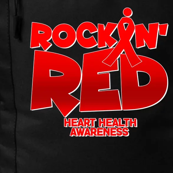 Rockin Red Heart Health Awareness Daily Commute Backpack