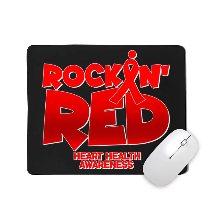 Rockin Red Heart Health Awareness Mousepad