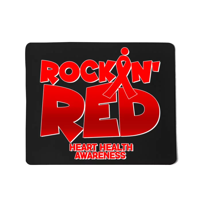 Rockin Red Heart Health Awareness Mousepad