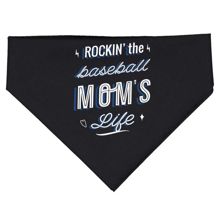 Rockin The Baseball Moms Life USA-Made Doggie Bandana