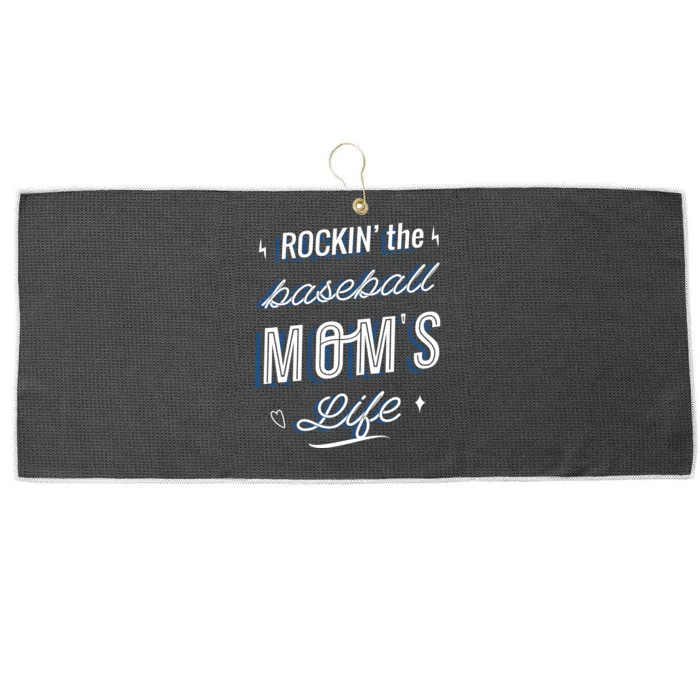 Rockin The Baseball Moms Life Large Microfiber Waffle Golf Towel