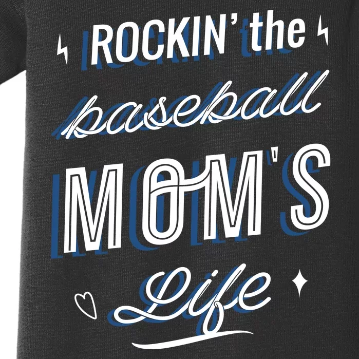 Rockin The Baseball Moms Life Baby Bodysuit