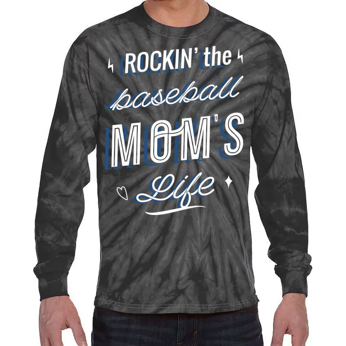 Rockin The Baseball Moms Life Tie-Dye Long Sleeve Shirt