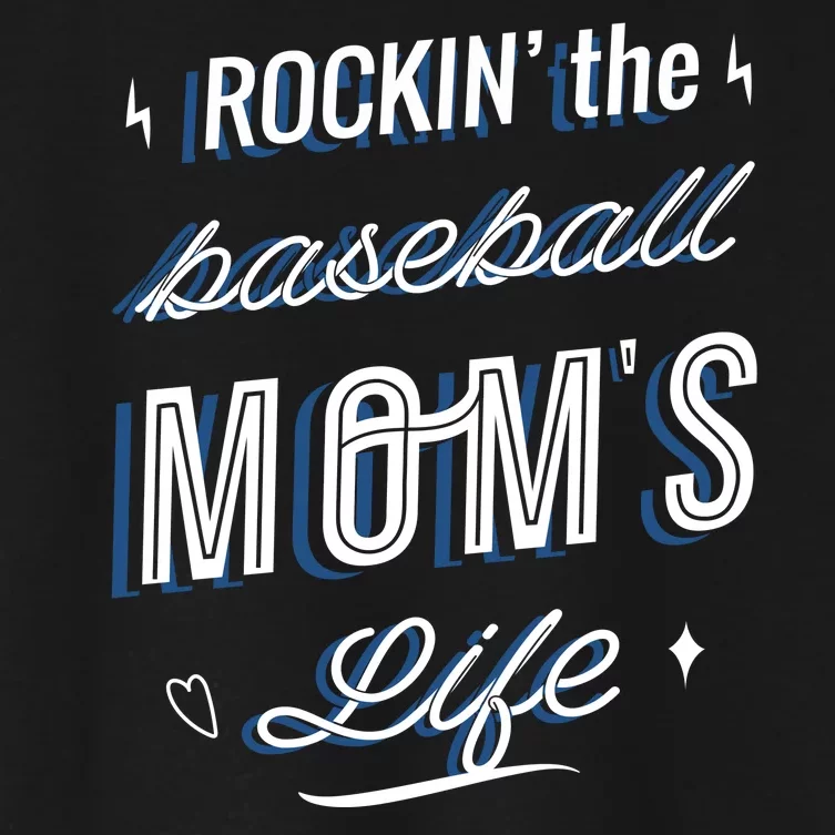 Rockin The Baseball Moms Life Women's Crop Top Tee